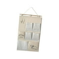 thumbnail image 3 of Wall Closet Hanging Bag Wall Hanging Storage Bag Organizer Multifunction Shelves Large Over The Door Storage Pouch for Living Room, Office Beige, 3 of 8