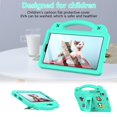 thumbnail image 4 of SaniMore EVA Kids Case for Samsung Galaxy Tab A7 Lite 8.7" 2021 (SM-T220/T225), Skid-Proof Lightweight Case for Boys Girls with Kickstand Handle Shockproof Cover for Samsung Tab A7, Mint, 4 of 7