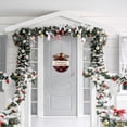 thumbnail image 3 of Coofit Christmas Welcome Sign Hanging Plaid Rustic Front Porch Sign Wall Sign with Bow, 3 of 10