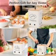 thumbnail image 6 of Perfnique Kitchen Vegetable Storage Container, Potato Onion and Garlic Storage Bin Set of 3 for Countertop Pantry, Kitchen Canisters Organization Keeper Holder Tin with Aerating Holes and Lid (White), 6 of 6