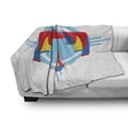thumbnail image 3 of Southwestern Soft Flannel Fleece Throw Blanket, Mysterious of Thunderbird Abstract Tribal, Cozy Plush for Indoor and Outdoor Use, 60" x 80", Multicolor, by Ambesonne, 3 of 6