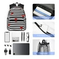 thumbnail image 6 of Gaeub Ladybugs on Black and White Striped School Backpack Waterproof Bookbag for Men Women College High School Bags, 6 of 8