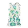 thumbnail image 2 of Richie House Little Girls Green Blossoms Shoulder Ruffles Dress 2, 2 of 2