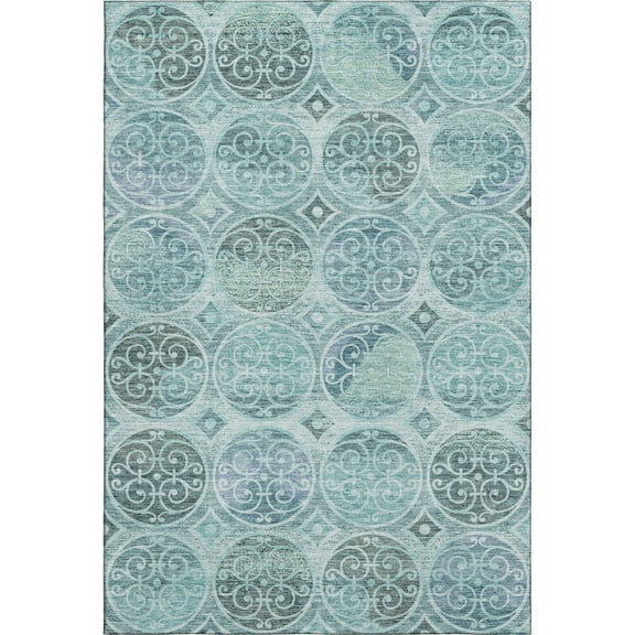 Dalyn Rugs Premium Machine Washable Mayfield AMF738 Teal 3' x 5' Rug
