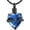 Black+Dark Blue, variant on Crystal Rose Flower Cremation Jewelry Memorial Urn Necklace for Ashes Heart Shape Stainless Steel Ash Holder Pendant Mini Keepsake