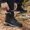 thumbnail image 6 of LASUDRAA Men's Hiking Boots Snow Boots Comfortable Anti-Slip Outdoor Walking Shoes Warm Faux Fur Lining, 6 of 9