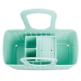 thumbnail image 4 of iDesign Orbz Plastic Bathroom Shower Tote, Small Divided College Dorm Caddy for Cosmetics, Beauty, 12" x 6" x 12", Mint Green, 4 of 6