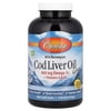 Carlson Cod Liver Oil Softgels, Wild Norwegian, Lightly Lemon, 460 Mg Omega-3s, 300 Ct