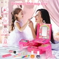 thumbnail image 6 of UUSUOO Kids Makeup Kit for Girls,46PCS Princess Toys Real Washable Cosmetic Set with Mirror,Non-Toxic Girls Makeup Kit,Girl Toys Christmas Birthday Gifts Toys for 3 4 5 6 7 8 9 10 Year Old Girls,Pink, 6 of 9