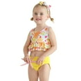 thumbnail image 3 of Toddler Baby Girl 3Pcs Bikini Swimsuit Set Sleeveless Tank Tops with Shorts and Headband Bikini Swimwear Summer Beach Bathing Suit 18M-5T, 3 of 8