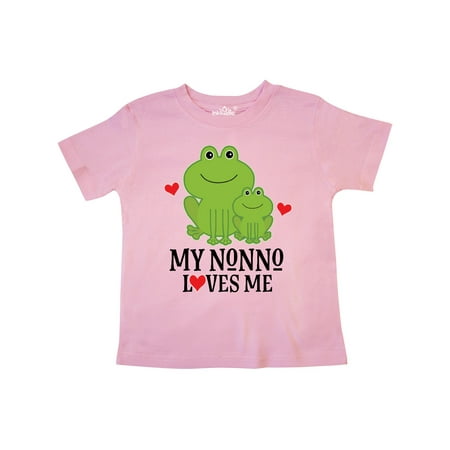 

Inktastic My Nonno Loves Me Grandson Frog Gift Toddler Boy Girl T-Shirt