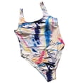 thumbnail image 3 of Soidarity Traje de baño de sin mangas con espalda abierta y estampado de graffiti para mujer Traje de baño Blanco 2XL Soidarity OD001445-02, 3 of 6
