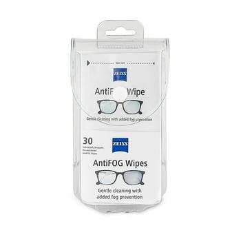 ZEISS Anti-Fog Lens Wipes, Pre-Moistened Eye Glass Cleaner Wipes, 30 Count