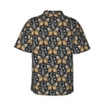 thumbnail image 3 of Balery Flower Butterfly Print Men's Hawaiian Shirts Short Sleeve Beach Shirt Relaxed Fit Vacation Button Down Shirts-Small, 3 of 9