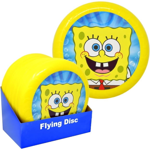 1 Piece Spongebob Licensed 9" Flying Disc Bulk In PDQ