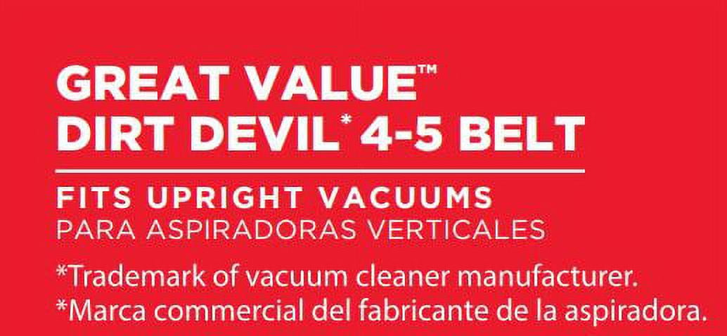 Great Value Replacement Vacuum Belts, For Dirt Devil 15, Bissell 3130, GE  CBU6, and Black & Decker Air Swivel, 2 Count 
