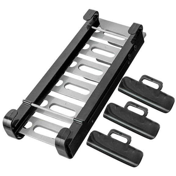 RENACLIPY 1Set Storage Rack Sealing Bag Holder White Plastic Rectangular For Home Kitchen Food Organization 12.18X4.32X2.36in