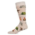 thumbnail image 2 of MeMoi Men's Happy Camper Bamboo Blend Novelty Crew Sock - Mens - Male, 10-13, Crockery, 2 of 7