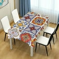 thumbnail image 7 of Coolnut Mexican Talavera Tablecloth 60"x108", Waterproof Washable Polyester Square Table Cover, Durable Tablecloth for Kitchen Dining Table Party Decor, 7 of 7