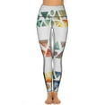 thumbnail image 2 of Geometric Watercolor Pattern Design Leggings Legging Gym Gym Pants Gym Clothing Womens Leggings, 2 of 6