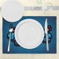 thumbnail image 3 of Ambesonne Fitness Place Mats Set of 4, No Pain No Gain Words, Standard Size, Blue Pink Pale Blue, 3 of 6