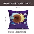 thumbnail image 2 of LALILO Throw Pillow Covers Solar Moon With Human Sun Sky With Cushion Cover 18" x 18", 2 Pack, 2 of 6