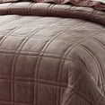 thumbnail image 2 of Home Soft Things 3 Piece Box Quilted Micromink Bedspread Set - Oatmeal- King (102" x 90"), 2 of 6