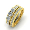 thumbnail image 3 of 1.50ctw Diamond Three Stone Bridal Set in 10k Yellow Gold, 3 of 5