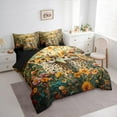thumbnail image 4 of Feelyou Cute Wildlife Cheetah Twin Bedding Sets 7-Piece for Teens, Woodland Animal Leopard Bedding Comforter Set, Groovy Flower Floral Reversible Sheet Sets, Luxury Bedroom Decor, 4 of 9