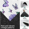 thumbnail image 3 of Purple Flower Butterfly Pattern Kitchen Rugs Sets Of 3,Kitchen Runner Rugs Non Skid Washable,Decorative Kitchen Floor Mats for Kitchen,Sink,Laundry,17"x30"+ 17"x47" + 17"x59", 3 of 6