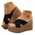 thumbnail image 1 of Mepaouo Sandales à Plateforme pour Femmes 2025 à Enfiler, Mules Compensées, Espadrilles Confortables, Chaussures d'Été, 1 of 8