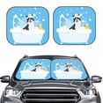 thumbnail image 6 of Lsque Collie in Bathtub 2 PCS Windshield Sun Shade | CarFoldable Window Covers | Car Accessories Reflect UV for Universal Cars SUV Truck | Small, 6 of 7