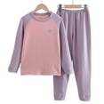 thumbnail image 5 of Gubotare Kids Fall Pajamas Boys Boys Long Sleeve Top and Pants Snug Fit Cotton 2 Piece Pajama Sets Size 14-15 Years (Pink,14-15 Years), 5 of 6