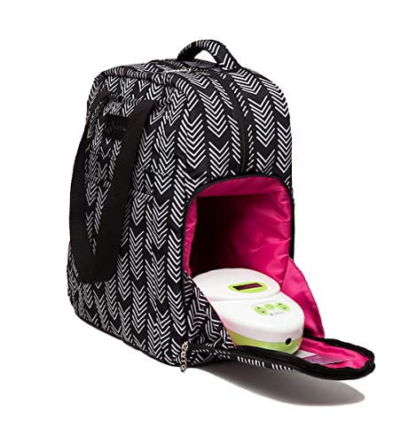 Sarah Wells Kelly Convertible Breast Pump Bag and Backpack (Black and White)