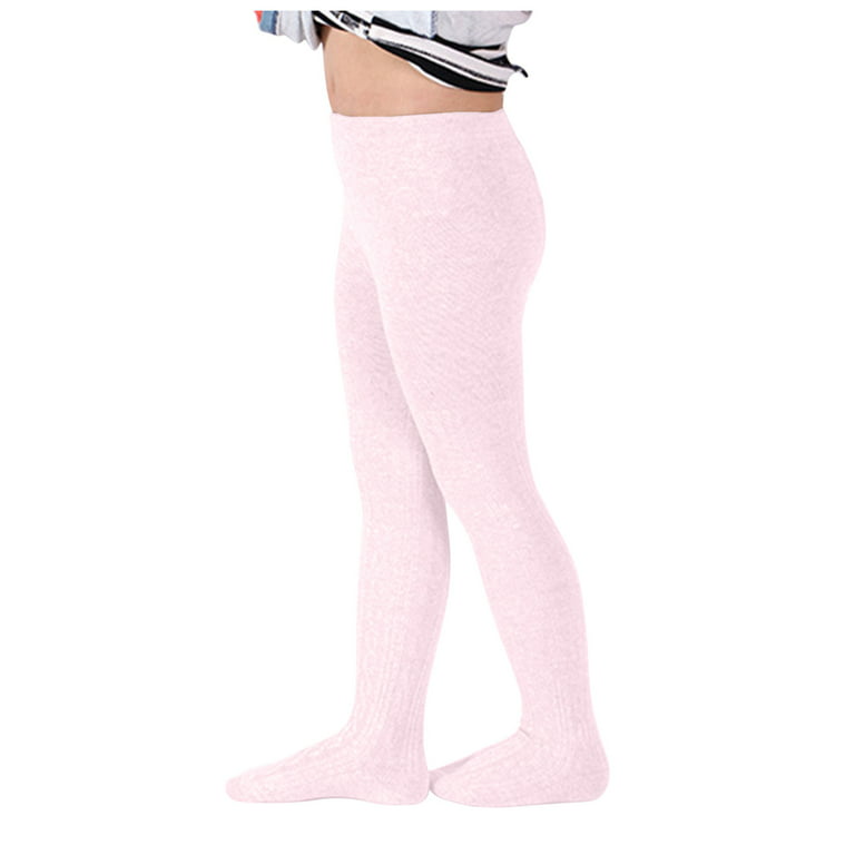 Children's Pantyhose Spring Fall Wear Medium Thick Solid Color Cotton Soft  Baby Boys Girls Bottoming Socks Leggings (4-6 Years, Pink)