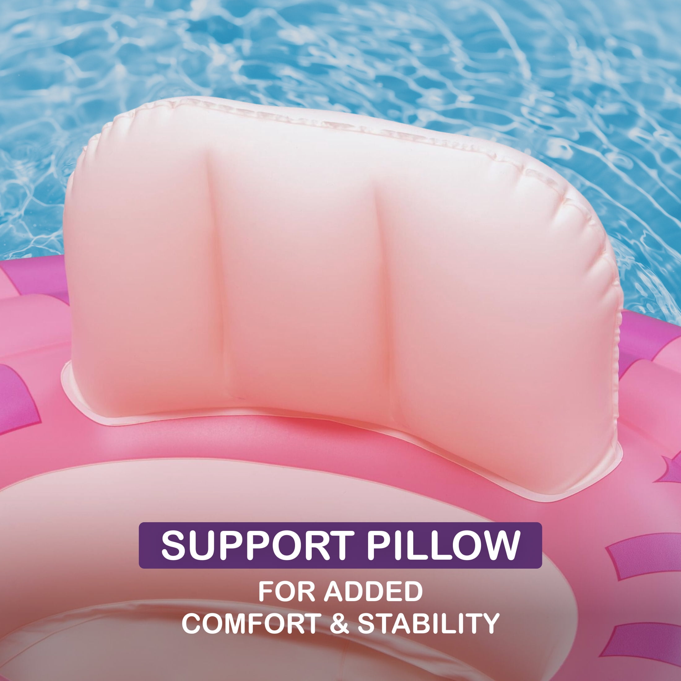 Puddle Jumper WonderSplash Round 3-Ring Inflatable Baby Boat Float, 0-24lbs (0-11kg) Weight Capacity