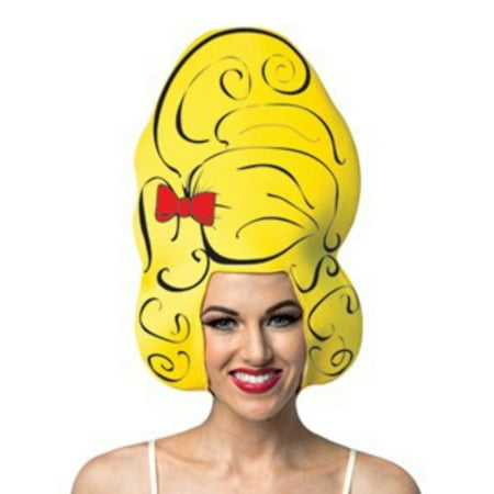 Yellow Beehive Comic Foam Adult Wig