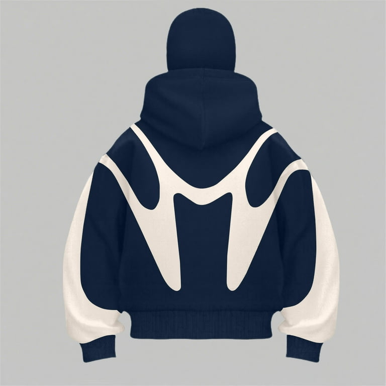 Homeyce Men's Balaclava Double Hoodie Sweatshirt with Zipper with Homeyce Men's Balaclava Double Hoodie Sweatshirt with Zipper with