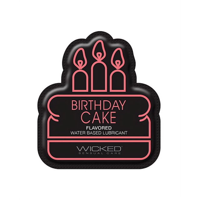 Wicked Sensual Care Water Based Lubricant - .1 Oz Birthday Cake