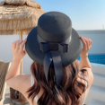 thumbnail image 4 of Sombrero de sol para mujer UPF 50+ plegable protección solar sombrero de verano con corbata JM, 4 of 4