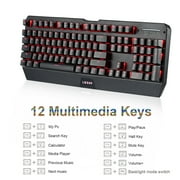 LESHP Game Keyboard 1 Color Backlight LED USB Wired Gaming Mechanical Keyboard
