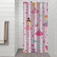 thumbnail image 2 of Pink Ballerina Princess Pattern Shower Curtain 36"x72" ,Bathroom Decorative Shower Curtains Set with 12 Hooks,Modern Waterproof Washable Shower Curtain, 2 of 6