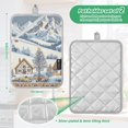 thumbnail image 6 of Yayeee Pot Holders Kitchen Heat Resistant with Pocket 7"x9.8" Cotton Oven Cooking Hot Pads, Blue Snowy Mountain, 6 of 7
