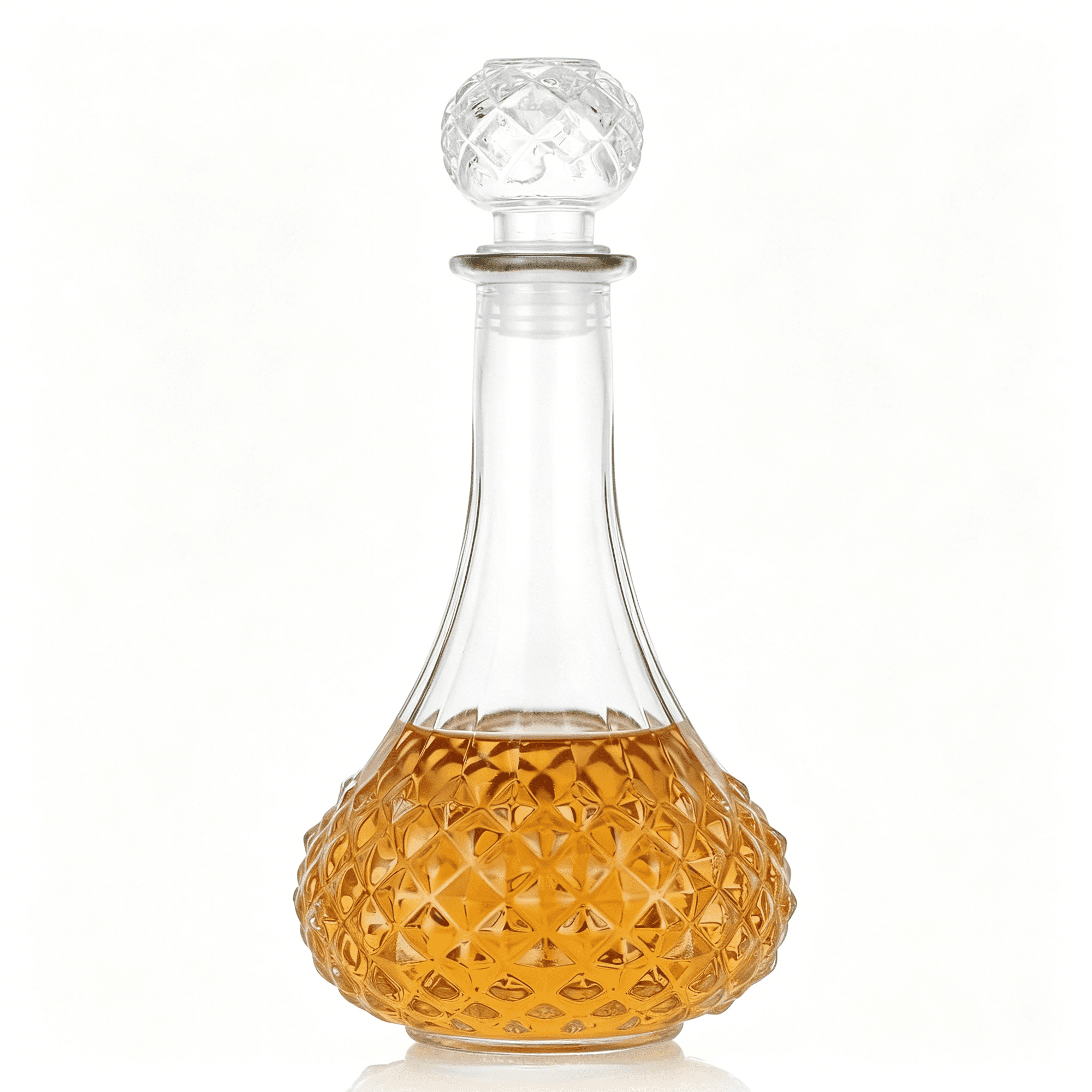 ACDANC Glass Decanter with Airtight Stopper,800ML/27OZ Liquor Decanter Bottle for Wine,Whiskey,Brandy,Vodka (Long Neck)