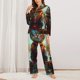 thumbnail image 2 of Balery Riverside Meditating Cat Conjunto de Pijama con Estampado para Mujer, Conjunto de Dos Piezas con Manga Larga, Ropa de Dormir Suave con Bolsillos, Pijamas Cómodos-Medium, 2 of 7