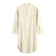 thumbnail image 1 of Ketyyh-chn99 Robe pour Homme avec Capuche Chemise à Manches Longues pour Homme à Boutons Couleur Unie Robe de Nuit Taille pour m, Rouge Melon D\'eau, 1 of 4