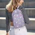 thumbnail image 5 of Disketp Swan With Stars print Canvas Backpack Lightweight Travel Daypack Student Rucksack Laptop Backpack-, 5 of 5