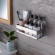 thumbnail image 4 of Self Adhesive Shower Caddy No Drilling Shower Caddy Silver SUS304 Stainless Steel Bathroom Shelf, 4 of 5