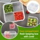 thumbnail image 5 of Contenedor de alimentos frescos de 4 compartimentos | Contenedor de plástico con tapa para verduras y frutas en el refrigerador | Organizador de loncheras apto para microondas, lavavajillas y, 5 of 9