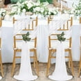 thumbnail image 5 of White Chair Sashes Wedding Aisle Decorations: 24 Packs 8ft Long Draping Fabric Sheer Church Chair Cover Bulk for Party Banquet, 5 of 6